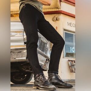 Hiroshi Kato Men’s The Pen Slim Jeans Black Raw Denim Selvedge Cut 18011 31 x 34